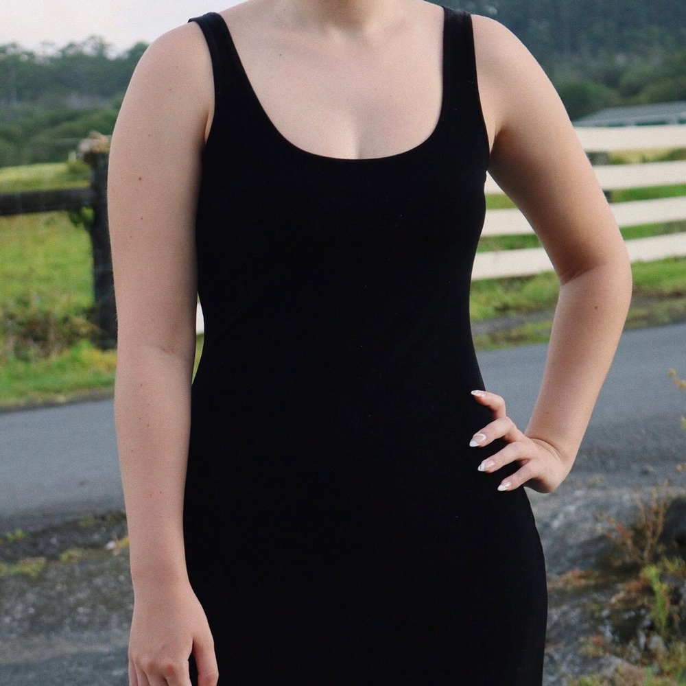 Vintage Guess 90s Black Maxi Dress - Picture 14 of 15